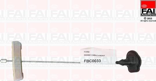 FAI AutoParts FBC0033 - Трос, гальмівна система autocars.com.ua