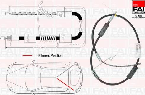 FAI AutoParts FBC0046 - Тросик, cтояночный тормоз avtokuzovplus.com.ua