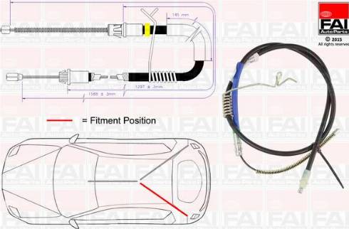 FAI AutoParts FBC0062 - Трос, гальмівна система autocars.com.ua