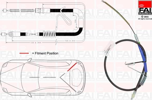 FAI AutoParts FBC0063 - Тросик, cтояночный тормоз avtokuzovplus.com.ua