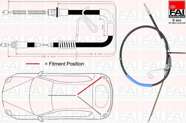 FAI AutoParts FBC0067 - Тросик, cтояночный тормоз avtokuzovplus.com.ua