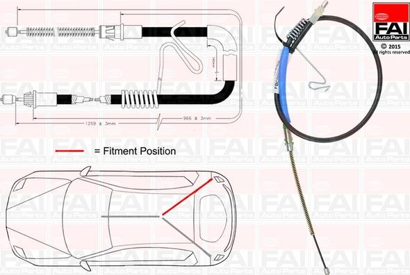 FAI AutoParts FBC0071 - Трос, гальмівна система autocars.com.ua