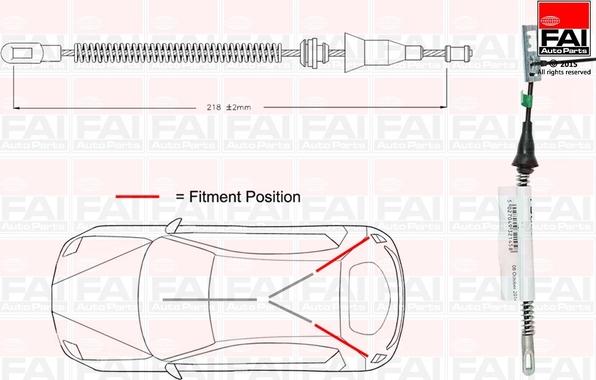 FAI AutoParts FBC0078 - Тросик, cтояночный тормоз avtokuzovplus.com.ua