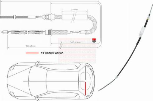 FAI AutoParts FBC0119 - Трос, гальмівна система autocars.com.ua