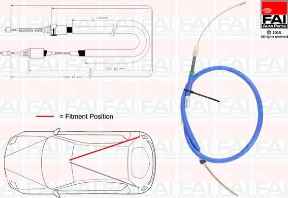 FAI AutoParts FBC0143 - Трос, гальмівна система autocars.com.ua