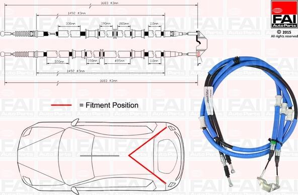 FAI AutoParts FBC0160 - Трос, гальмівна система autocars.com.ua