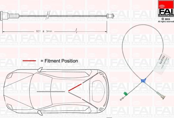 FAI AutoParts FBC0173 - Трос, гальмівна система autocars.com.ua