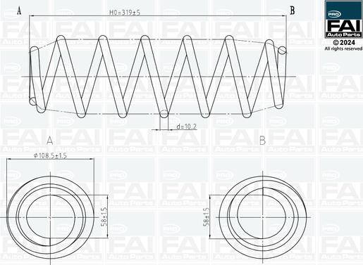 FAI AutoParts FPCS100 - Пружина ходовой части autodnr.net