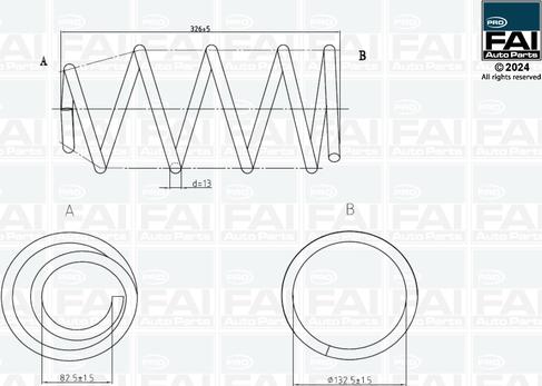 FAI AutoParts FPCS103 - Пружина ходовой части avtokuzovplus.com.ua