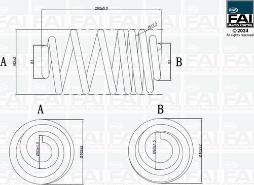 FAI AutoParts FPCS106 - Пружина ходовой части avtokuzovplus.com.ua