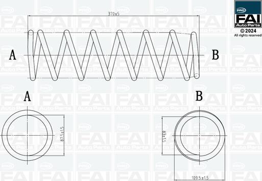 FAI AutoParts FPCS114 - Пружина ходовой части avtokuzovplus.com.ua