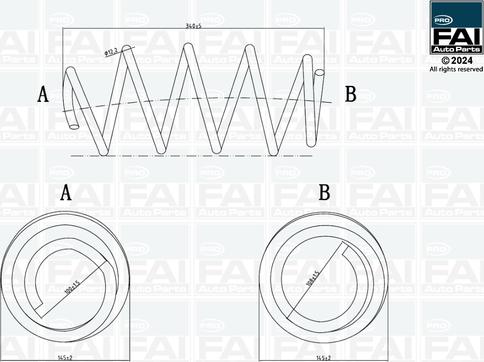 FAI AutoParts FPCS125 - Пружина ходовой части avtokuzovplus.com.ua