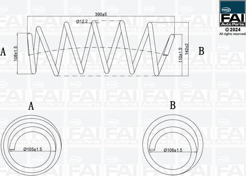 FAI AutoParts FPCS127 - Пружина ходовой части avtokuzovplus.com.ua