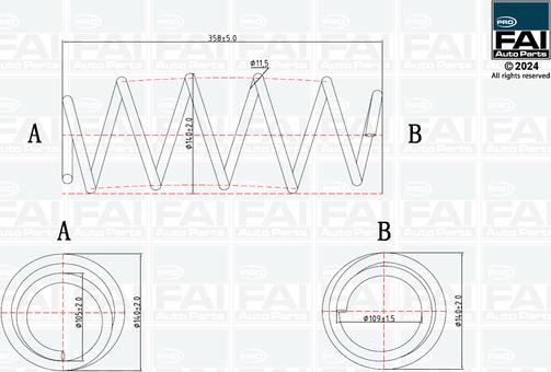 FAI AutoParts FPCS130 - Пружина ходовой части autodnr.net