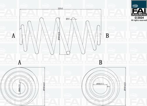 FAI AutoParts FPCS133 - Пружина ходовой части avtokuzovplus.com.ua