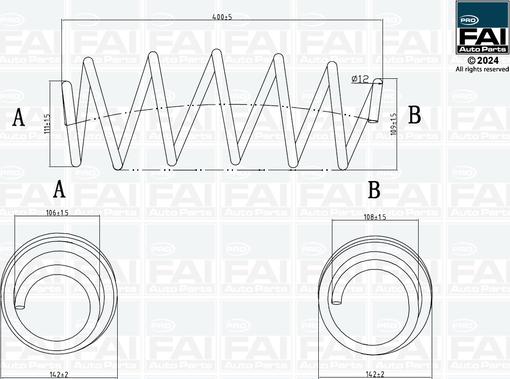 FAI AutoParts FPCS135 - Пружина ходовой части avtokuzovplus.com.ua