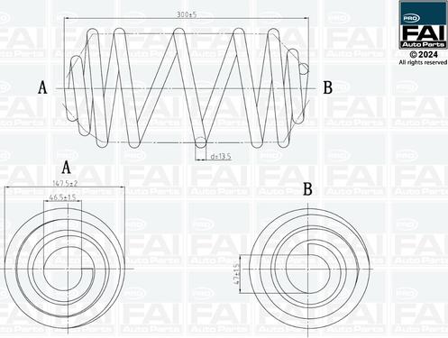 FAI AutoParts FPCS145 - Пружина ходовой части autodnr.net