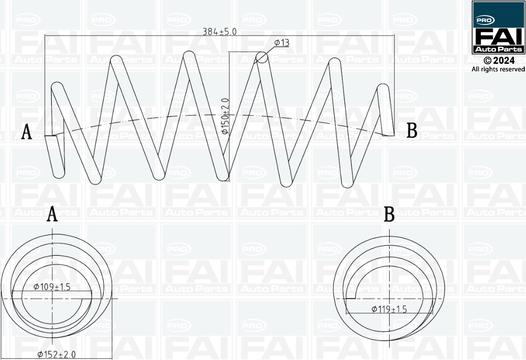 FAI AutoParts FPCS149 - Пружина ходовой части avtokuzovplus.com.ua