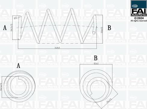 FAI AutoParts FPCS152 - Пружина ходової частини autocars.com.ua