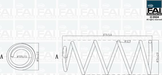 FAI AutoParts FPCS158 - Пружина ходовой части autodnr.net