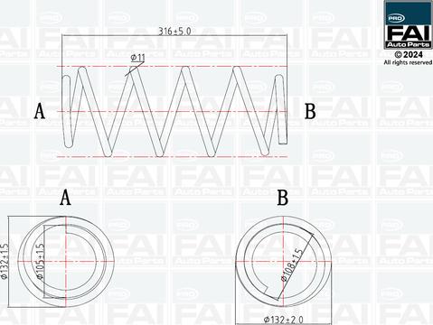 FAI AutoParts FPCS164 - Пружина ходовой части avtokuzovplus.com.ua