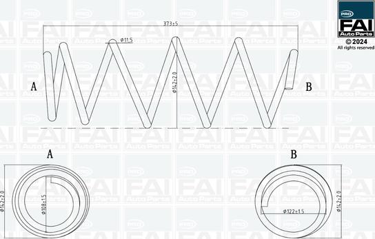 FAI AutoParts FPCS172 - Пружина ходовой части autodnr.net