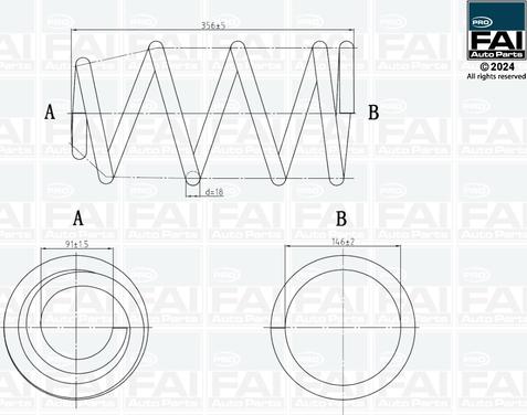 FAI AutoParts FPCS175 - Пружина ходової частини autocars.com.ua