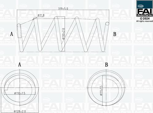 FAI AutoParts FPCS177 - Пружина ходовой части avtokuzovplus.com.ua