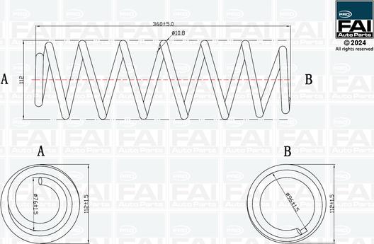 FAI AutoParts FPCS180 - Пружина ходовой части autodnr.net