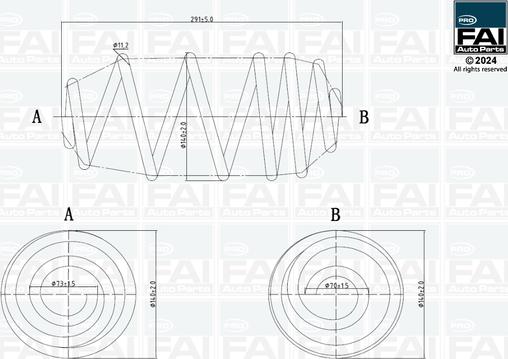 FAI AutoParts FPCS186 - Пружина ходовой части autodnr.net