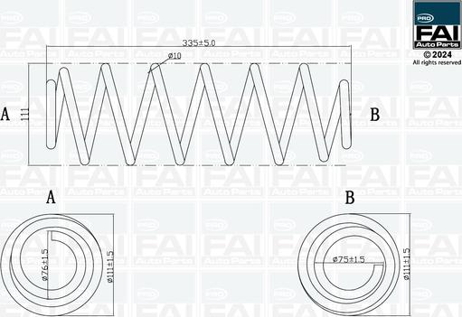 FAI AutoParts FPCS192 - Пружина ходовой части autodnr.net