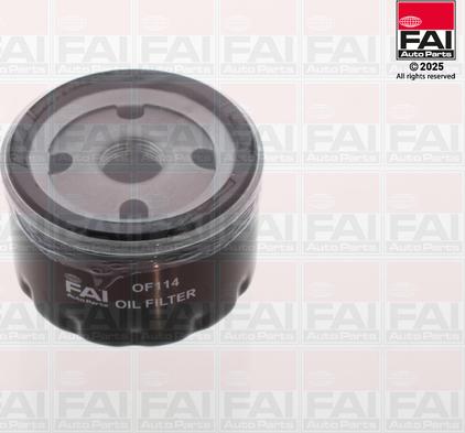FAI AutoParts OF114 - Масляний фільтр autocars.com.ua