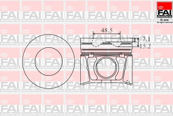 FAI AutoParts PK10-000 - Поршень autocars.com.ua