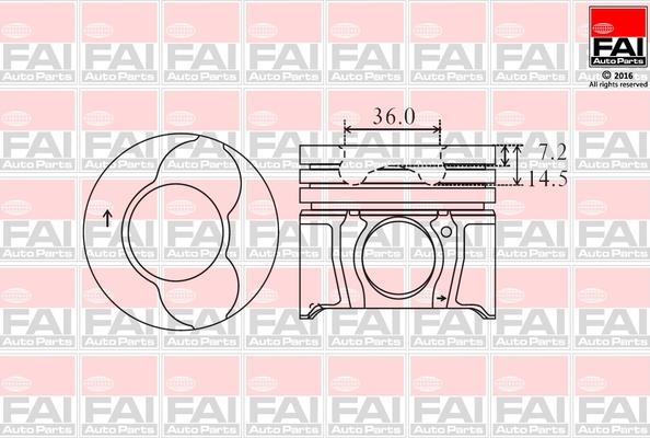 FAI AutoParts PK3-000 - Поршень autocars.com.ua