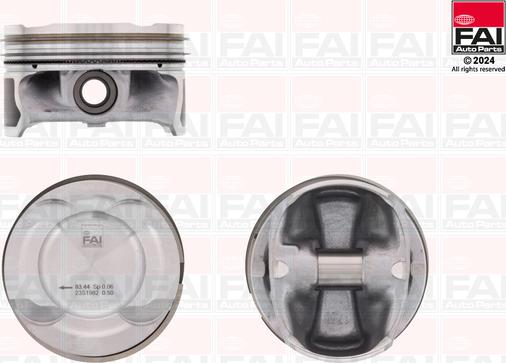 FAI AutoParts PK316-050 - Поршень autocars.com.ua