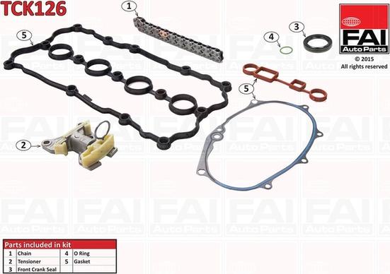 FAI AutoParts TCK126 - Комплект цепи привода распредвала avtokuzovplus.com.ua