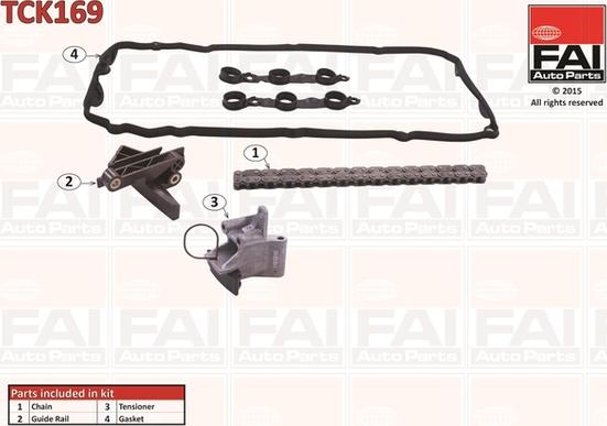 FAI AutoParts TCK169 - Комплект ланцюга приводу распредвала autocars.com.ua