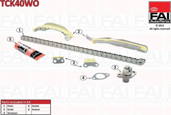 FAI AutoParts TCK40WO - Комплект ланцюга приводу распредвала autocars.com.ua