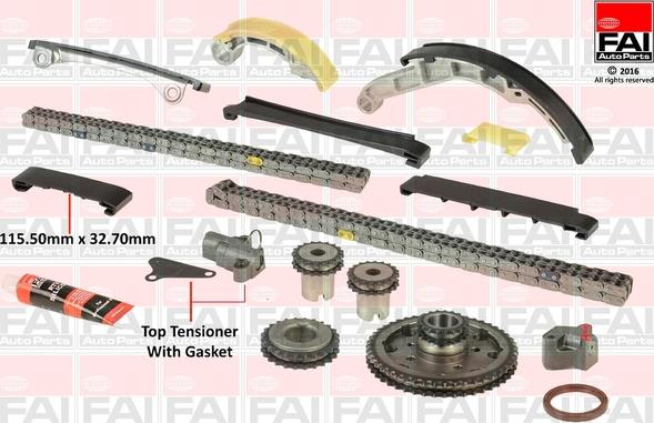 FAI AutoParts TCK42-06 - Комплект ланцюга приводу распредвала autocars.com.ua