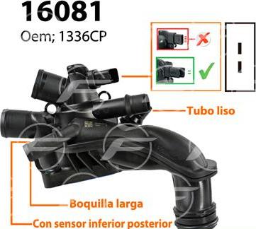 FARE 16081 - Термостат, охолоджуюча рідина autocars.com.ua