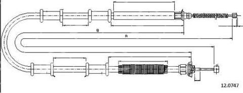 FARE 18133 - Трос, гальмівна система autocars.com.ua