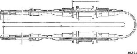 FARE 18603 - Трос, гальмівна система autocars.com.ua