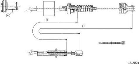FARE 24678 - Трос, управління зчепленням autocars.com.ua