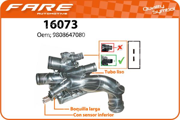 FARE SA 16073 - Термостат, охолоджуюча рідина autocars.com.ua