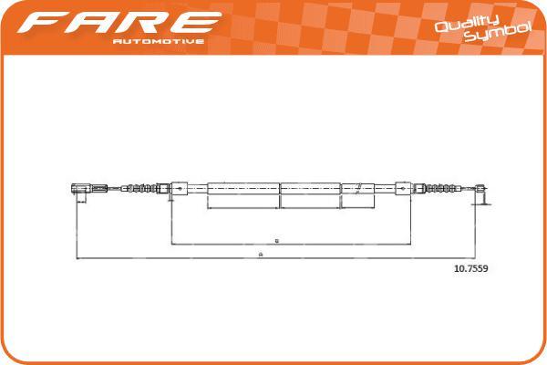 FARE SA 17754 - Трос, гальмівна система autocars.com.ua