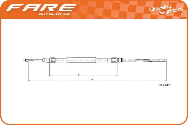 FARE SA 17792 - Трос, гальмівна система autocars.com.ua