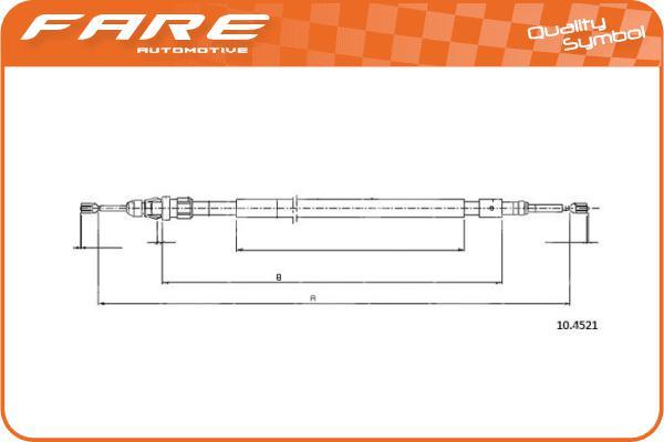 FARE SA 17854 - Трос, гальмівна система autocars.com.ua