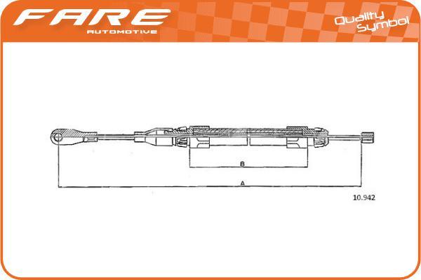 FARE SA 17899 - Трос, гальмівна система autocars.com.ua