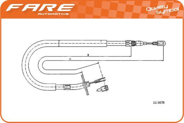 FARE SA 17931 - Трос, гальмівна система autocars.com.ua