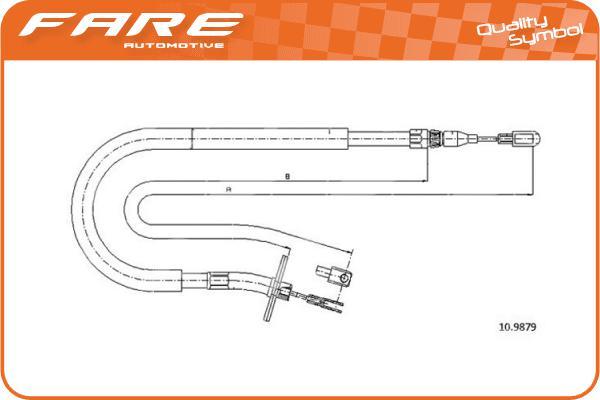 FARE SA 17932 - Трос, гальмівна система autocars.com.ua